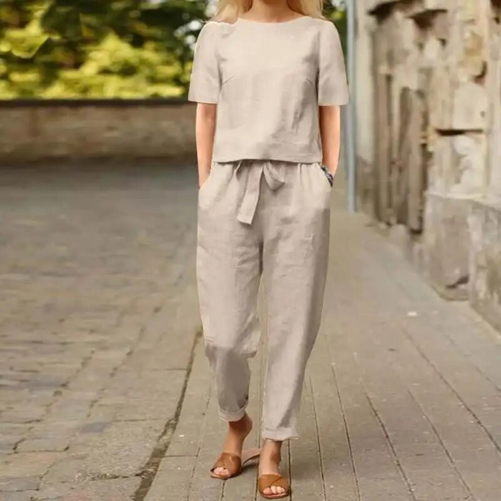 Shanelle™ | Fashionable Linen Jumpsuit