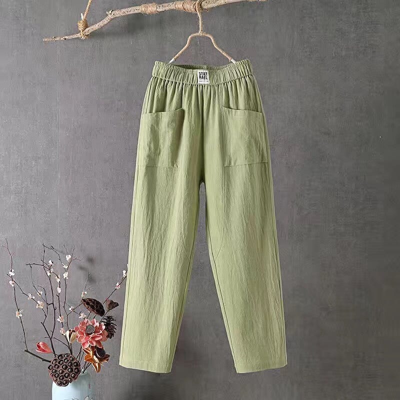 Lina | Lightweight Linen Blend Trousers