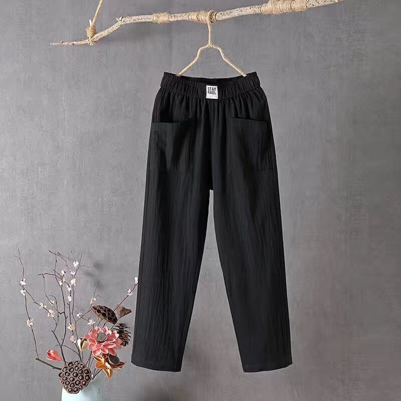 Lina | Lightweight Linen Blend Trousers