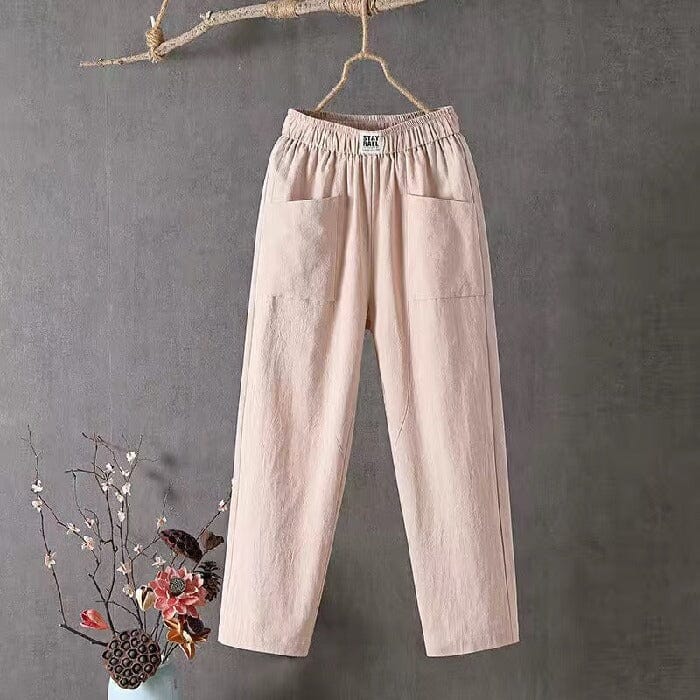 Lina | Lightweight Linen Blend Trousers