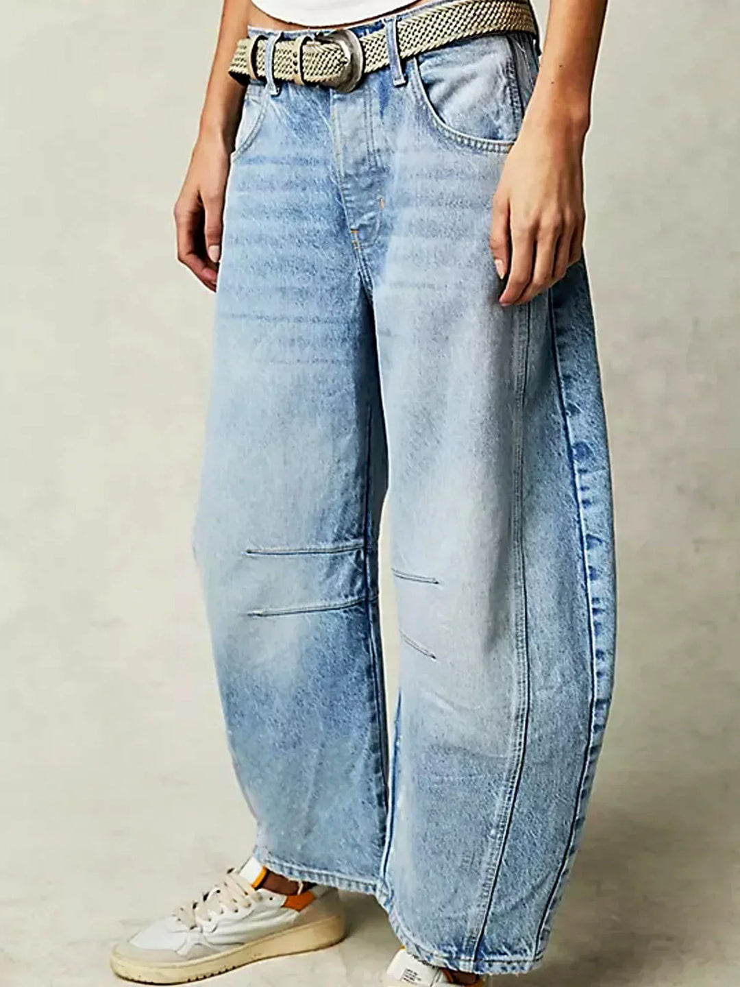 Anastasia | Print Barrel Jeans