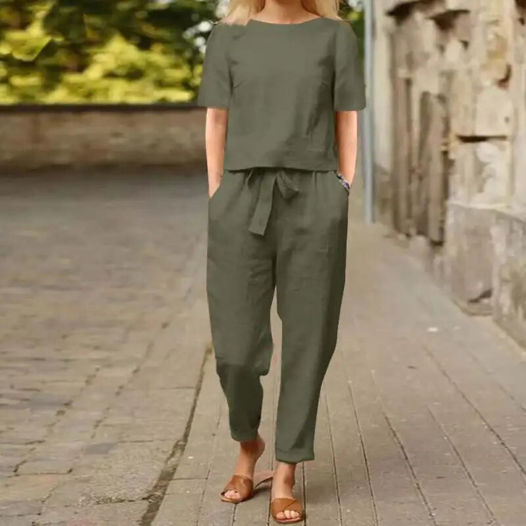 Shanelle™ | Fashionable Linen Jumpsuit