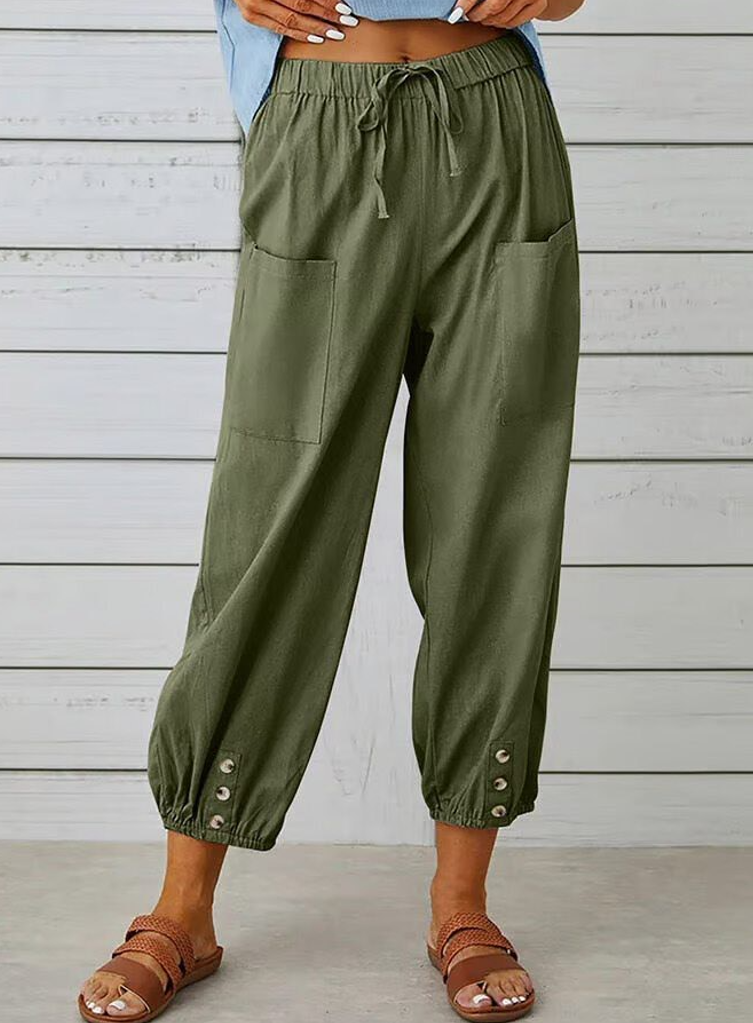 Emilia | Casual Buttoned Trousers