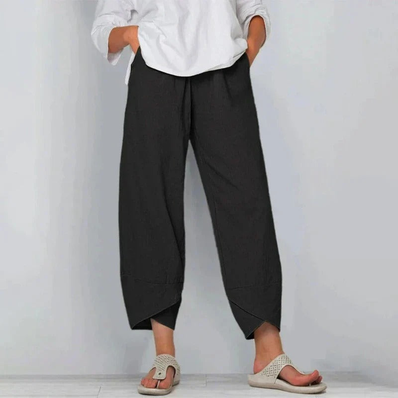 Natalie | Chic Cotton & Linen Trousers