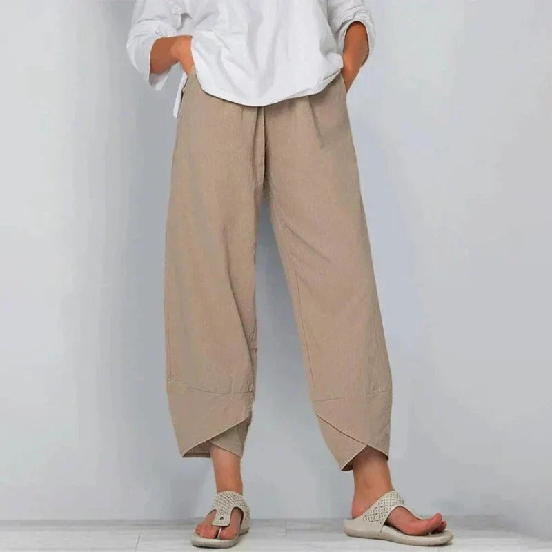 Natalie | Chic Cotton & Linen Trousers