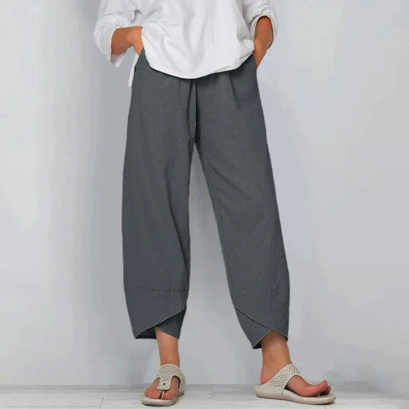 Natalie | Chic Cotton & Linen Trousers