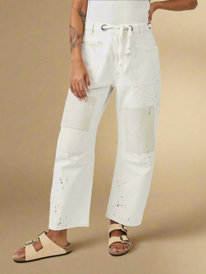 Felixa | Wide Leg Patchwork Denim Pants