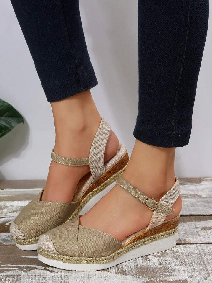 Courtney | Closed Toe Wedge Orthopedic Sandals