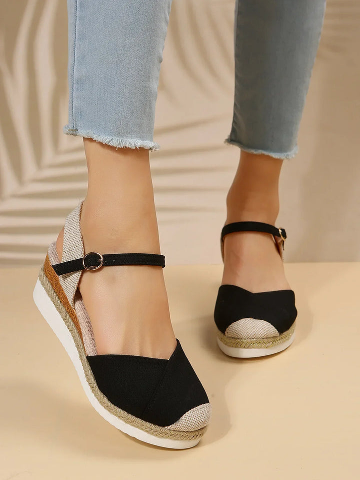 Courtney | Closed Toe Wedge Orthopedic Sandals