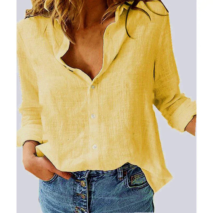 Kylie | Cotton Long Sleeve Shirt Top