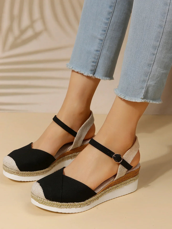 Courtney | Closed Toe Wedge Orthopedic Sandals