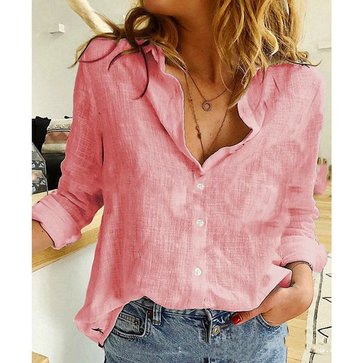 Kylie | Cotton Long Sleeve Shirt Top
